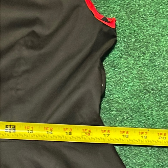 Vintage Retro Asian Black Dress w/Red trim and black Polka dots - Picture 8 of 8